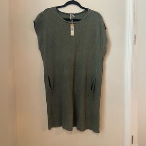 NWT Hello Nite 100% Olive Cotton Tshirt Dress Size L